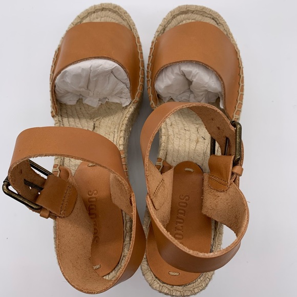 Soludos Minorca Leather Wedge High Platform - Picture 2 of 7